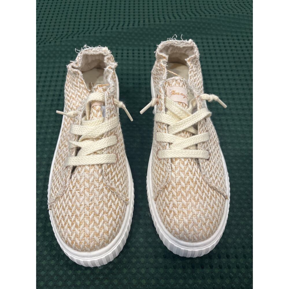Tommy‎ Bahama woven linen straw slip-on shoes 7.5